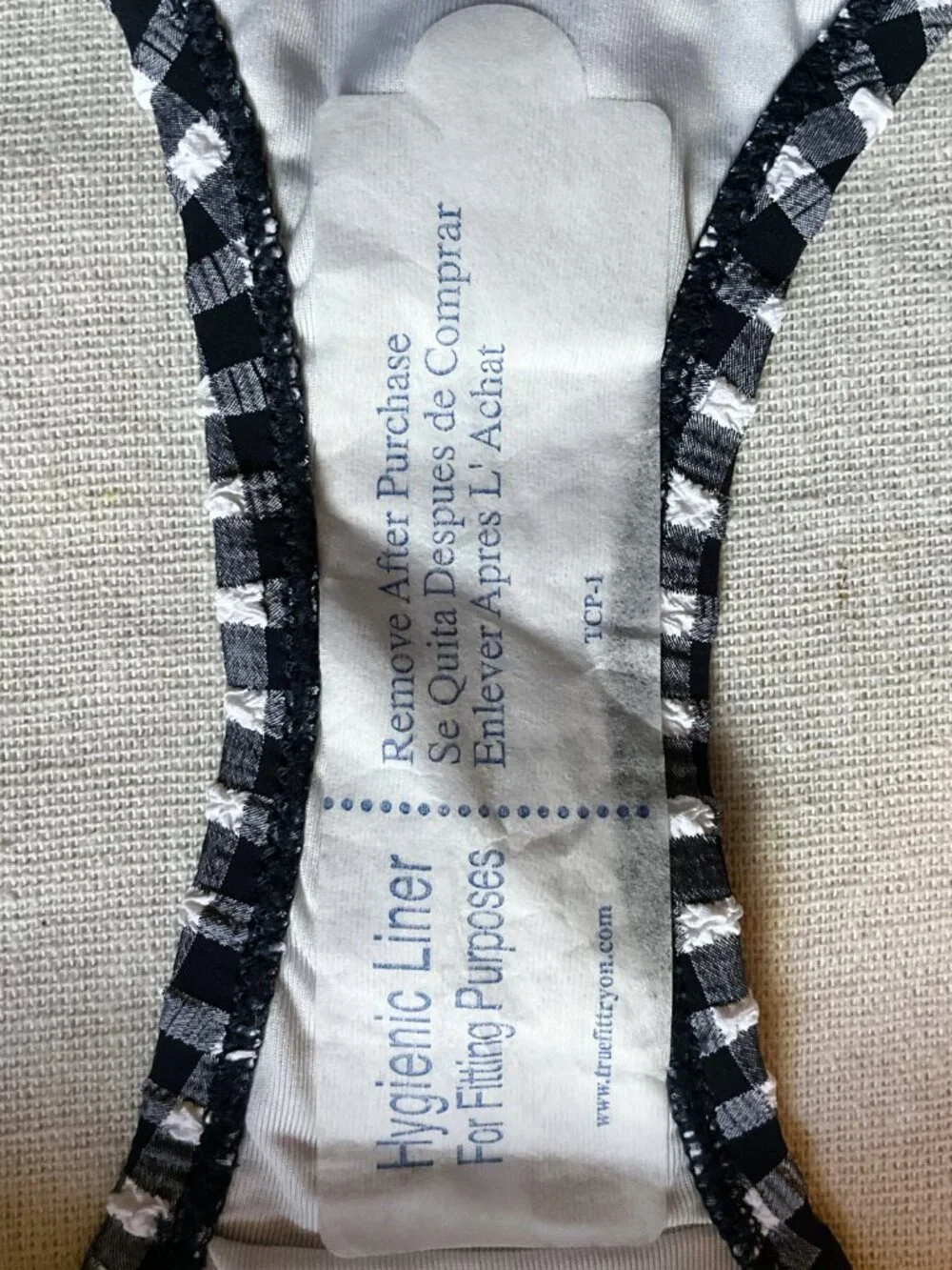 NWT J Crew Women’s Gingham Seersucker Bikini Bottom, Navy/White, Sz S - Picture 8 of 8